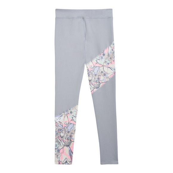 Nike Girls One TGT Energy Leggings XL Gray Floral Print Dri-FIT Training Pants - Picture 11 of 16